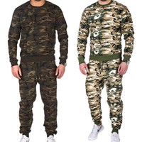 Trainingsanzug Jogginganzug Trainingshose+Sweatshirt Jogginghose Camouflage Hose