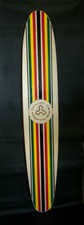 60" Longboard Classic Rasta with Handburnt Logo