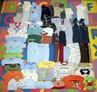 Lot of 62 Baby Boy Clothes Outfit Bibs Pant Hat Onesie Shirt Hoodie 3-6 m months