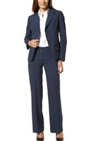 2Tlg. Vivien Caron Hosenanzug NEU Gr.34-42 Damen Anzug Blau Blazer+Hose Business