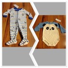 NEW Gymboree Baby Boy Blue Panda Romper One Piece Bodysuit 3-6 Mo NWT