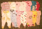 Lots of Girl's Size 3M 0-3 Months One Piece Footed Pajama Sleeper Outfit Ur Pick