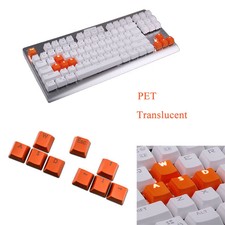 9 Keys PBT Backlit Translucent Keycaps For Cherry MX Mechanical Keyboard Orange