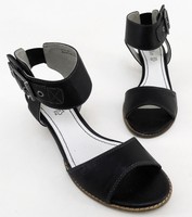 Sandalen s.Oliver Klettverschluss Kunstleder schwarz Gr. 40