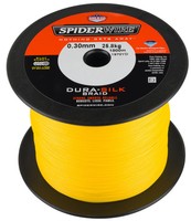 SPIDERWIRE Dura Silk Yellow Großspule je 25m, geflochtene Angelschnur (0,135€/m)