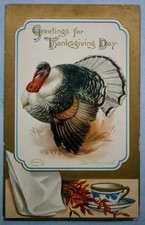 17. Thanksgiving Day Artist Signed Postcard by Ellen H. Clapsaddle, vintage