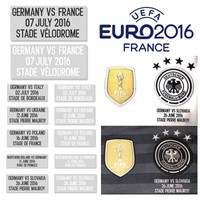 MATCH DETAILS Patch Aufdruck Flock Print DFB Deutschland EM 2016 Trikot Spiel
