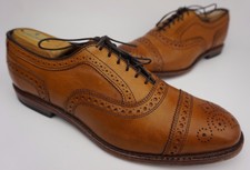 Allen Edmonds Strand Cap Toe Oxford Walnut Brown Leather Shoes Size 8.5 EE $385+