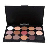 Professionell 15 Farben Warm Nude Matt Schimmernd Lidschatten Palette Kosmetik