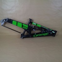 Orange 223 IBS 26" Downhill Mountain Bike Frame - Black & Green USED 034