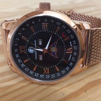 Constantin Durmont Herrenuhr Calendar mit Mondphase CD-CALE-QZ-RGM2-RGRG-BK