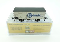 H0 - BRAWA DC--48247...DR ged. Güterwagen BAUKNECHT...NEM...OVP  / 3 J
