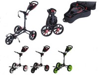 Fast Fold Flat Fold Golftrolley 3-Rad Pushtrolley ultra kompakt weiss neu 2016