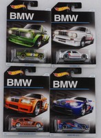 BMW Jubiläum Set 4 pcs / 2002 E36 M3 GT2 E30 1:64 Hot Wheels 