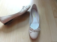 MANIA, Leder Schuhe, Ballerinas,Gr. 39,5 in Beige - wie NEU!