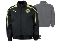 Puma Borussia Dortmund Regenjacke mit Kapuze schwarz BVB 09 Rain Jacket Gr.S 