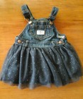 Oshkosh Jumper, Overall Dress, Denim, Tuu-tuu, 12m, EUC 