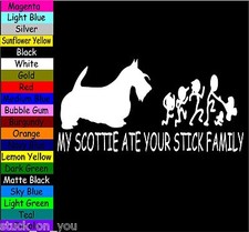 My scottie Ate Your Stick Family Vinyl Decal Sticker Laptop Macbook