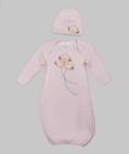 New Truffles Ruffles Baby Girls Pink Bunting Gown Sleep Sack + Hat 0-3 Months 