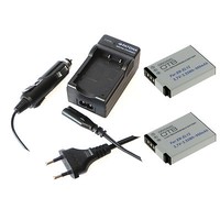 2x Akku + Ladegerät für Nikon Coolpix AW100, AW110, AW120, AW130