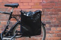 Fahrradtasche Gepäckträgertasche Satteltasche LKW Plane NEUES MODELL Schwarz