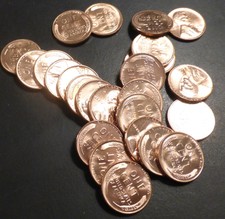 1958 D Lincoln Wheat Penny Roll of 50 Coins - Unc