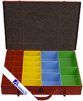 Sortimentskoffer Sortimentskasten Stahlblechkoffer  mit 23 Einsätzen