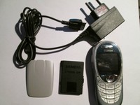 Siemens S 55  grau silber Simfrei Heft Lader  gebraucht Nr. 73014