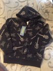 NWT Gymboree Pirate Guitar Rockstar Zip Navy Blue Hoodie Sweatshirt Sz XS 3 4
