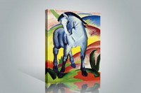 Franz Marc - Blaues Pferd I Poster Leinwand-Druck (120x80cm) #57252