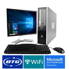 HP Desktop Computer Windows 10 PC Fast Intel Core 2 Duo 8GB 1TB HD 19" LCD WiFi