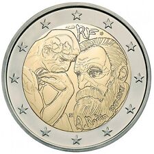 2017 France 2 Euro Uncirculated Coin "Auguste Rodin 100 Years"
