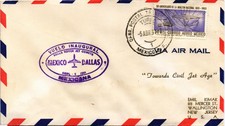Dr Jim Stamps Mexico Airmail First Flight Mexico City-Dallas Cover 1961