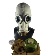 Soviet russian military Gas mask GP-5. Grey rubber Full set. New , Nos. 