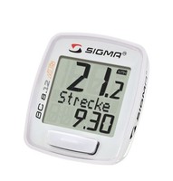Sigma BC 8.12 ATS Fahrradcomputer Tacho kabellos weiß
