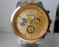 FLENT HERRENUHR GLASBODEN DAY & DATE MITTLERE SEKUNDE NEU AUTOMATIK AUTOMATIC