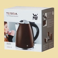 WMF Wasserkocher Terra 1,2 Liter - metallic-gold-braun/Edelstahl