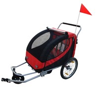 2 in 1 Kinderanhänger Fahrradanhänger Transporter Jogger Kinder Fahrrad Anhänger