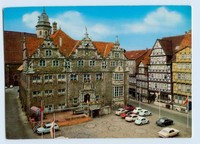 K714-3510/ Hann Münden Rathaus Autos VW Käfer  ca.1965 AK