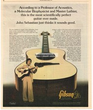 1977 Gibson Mark Acoustic Guitar John Sebastian Vtg Print Ad