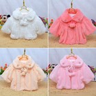 Winter Newborn Girls Baby Fur Coat Warm Toddler Jacket Cloak Snowsuit Outwear