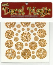 Mini 22k Ultra Luster Gold 'Celtic' Decals for Glass Fusing - New!