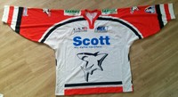 Trikot des KEC - Kölner Haie - XL - Nr. 75 - Morczinietz - Köln Arena