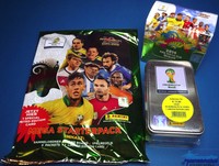 Panini Adrenalyn WM 2014 Brasilien - Starter Tin Display 50 Booster Lahm Messi