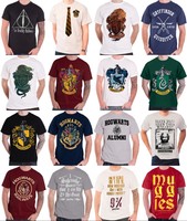 Harry Potter T Shirt official Hogwarts gryffindor hufflepuff crests new mens