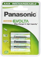 4x Panasonic Evolta AAA Rechargeable 1,2V 750 mAh Ni-MH P03E