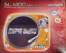 DJ TECH SL1300MK6USB-ORA Direct Drive USB Turntable w/ USB Output (Orange) 