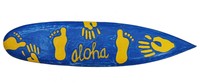 Deko Surfboard 100cm Aloha Surfbrett Hände Füße Hawaii Tiki Partykeller Lounge
