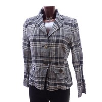 NADINE H BLAZER grau Gr. 38 - KARIERT! LUXUS PUR! LUXUS PUR! /CP955_P