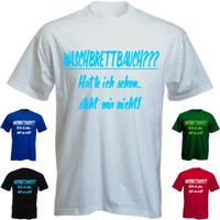 WASCHBRETTBAUCH HATTE ICH SCHON STEHT MIR NICHT Shirt-S-5XL/Männer HERREN (2)